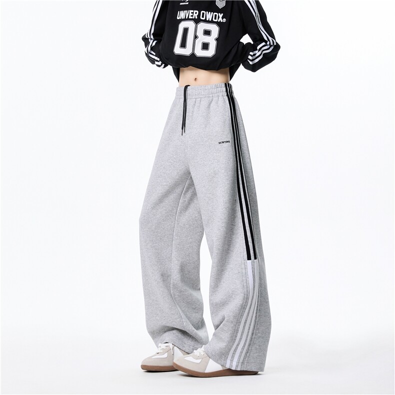 春季新款美式运动条纹织带宽松休闲卫裤B315-K905-特p40控78，男装休闲裤，电商B313