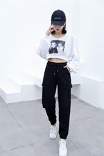 秋季新款秒发时尚百搭韩版工装裤小脚休闲女裤，其它，冬进一族