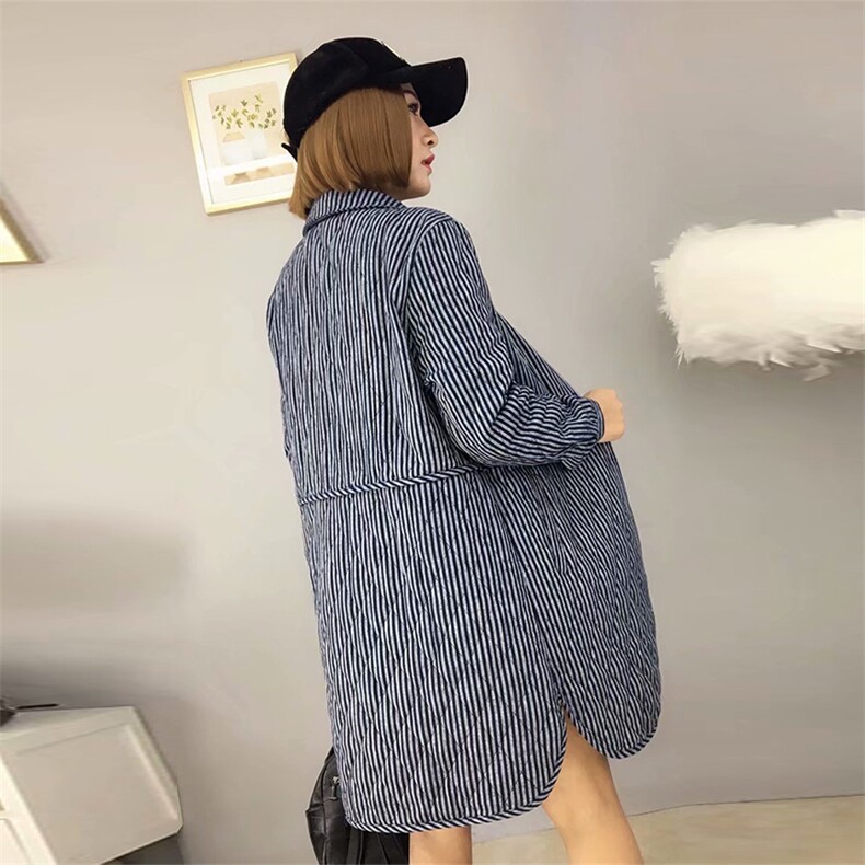 棉衣/棉服2020年冬季舒适长袖女长款加厚保暖时尚简约百搭,女装棉衣/棉服,深水步