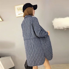 棉衣/棉服2020年冬季舒适长袖女长款加厚保暖时尚简约百搭，女装棉衣/棉服，深水步