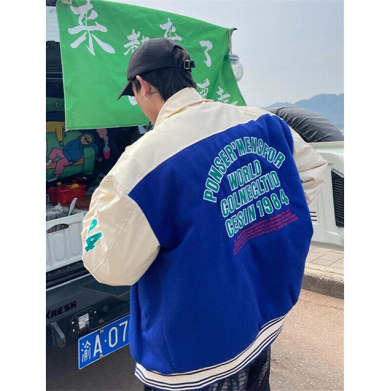 复古赛车服棒球服外套男春秋季欧美潮牌炸街机车夹克 JK372图片