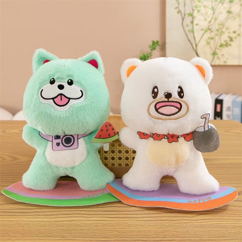 冲浪狗，含天毛绒玩具