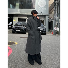 现货~2025新款垫肩毛呢大衣过膝长款收腰风衣外套Y976-P125，男装风衣，星座1004-3