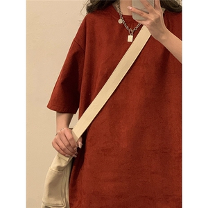 中性风麂皮绒短袖T恤男DT8766P23短裤男DK8767P32套装TZ8757P55图片