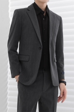 休闲西服男士韩版潮流痞帅小西装春季宽松百搭条纹外套XZ18-P138，男装西服套装，星座610（原A335）