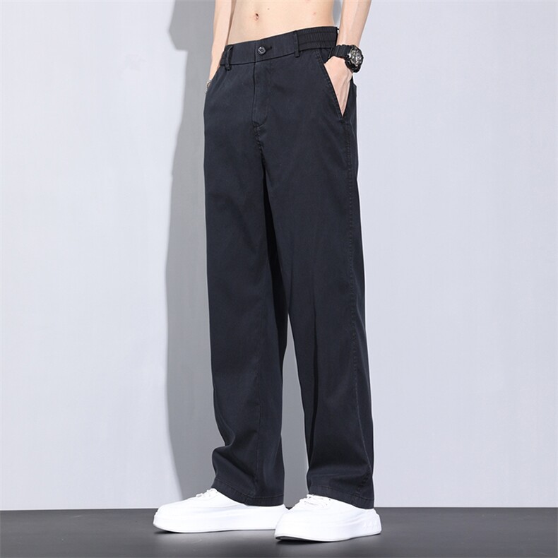 夏季薄款莱赛尔青少年阔腿裤宽松直筒裤潮流休闲裤1036-p45长期做，男装休闲裤，星座224