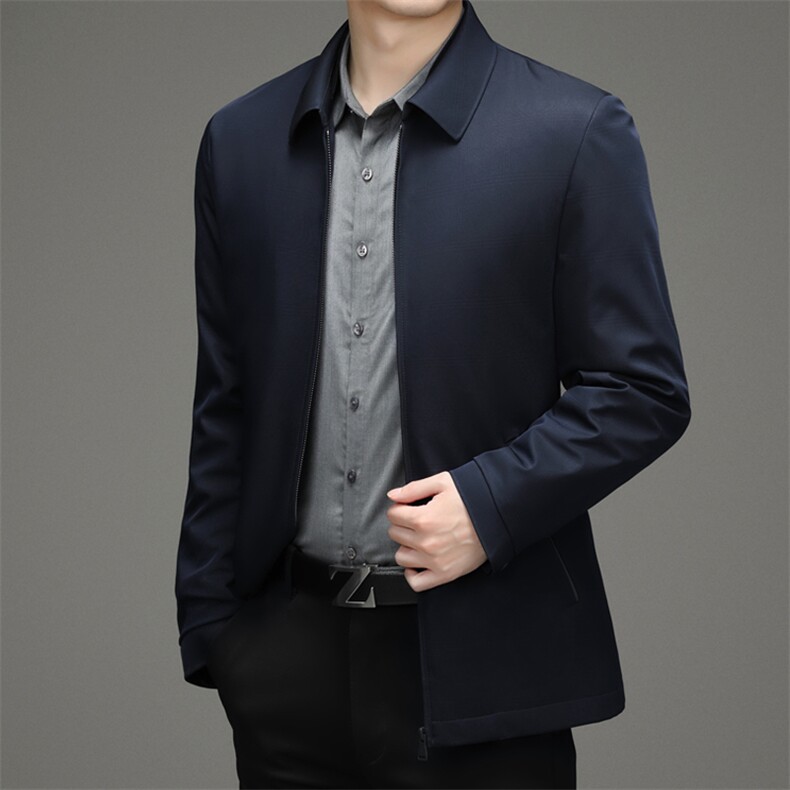 男士加厚保暖羽绒服冬季新款商务休闲上衣中青年加厚保暖鹅绒外套,男装羽绒服,电商B212（原钱塘6029）