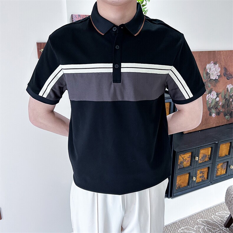 夏季男翻领短袖POLO衫帅气百搭T恤保罗衫A3108-P55,男装T恤,星座1012-1