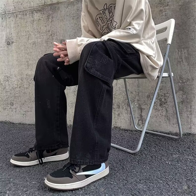 牛仔裤男秋季潮大码休闲裤子高街N5038P53,男装牛仔裤,星座1116-2