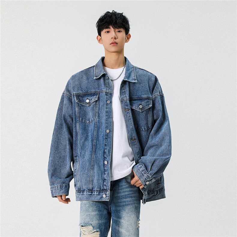 25款抖音品质牛仔夹克宽松韩版工装潮流水洗外套N991/P98/158,男装工装外套,星座202