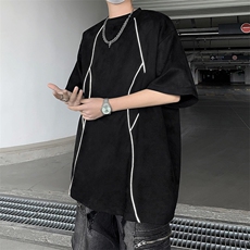 2024夏季新款潮牌宽松百搭上衣小众设计感短袖T恤男现货T1710-P32，男装T恤，星座512-4