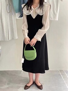 蕾丝翻领假两件连衣裙,女装连衣裙,DIDI&KOKO(3F)