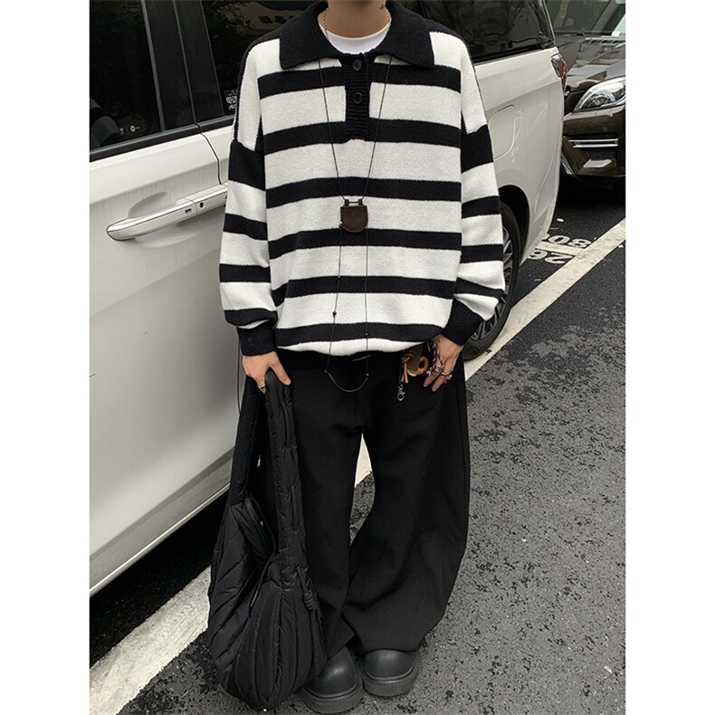 现货-MY50897-特批65大码条纹针织套头毛衣,男装针织衫/毛衣,电商D232