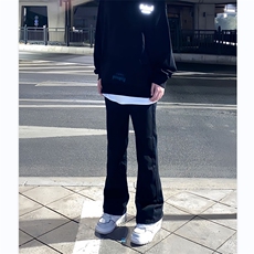 微喇牛仔裤男韩版潮流高街帅春季2025新款ins直筒长裤RK1508-P36，男装牛仔裤，星座412