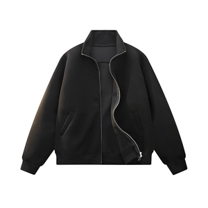 数据款重磅拼接立领开衫卫衣男女同款百搭运动长袖卫衣WY5818 P60图片