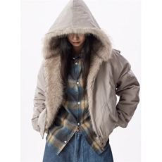 毛领加绒加厚棉服夹克男女冬季cleanfit工装外套M9925，男装夹克，星座1116A（原606A-3）