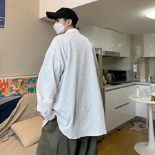 长袖衬衫男港风日系春季韩版潮流帅气衬衣C49P40，男装衬衫，星座1116-2