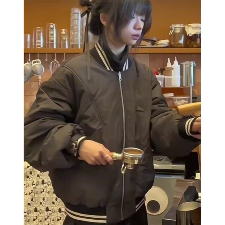 褶皱肌理双面穿棒球服男款春秋宽松休闲高级感夹克外套M6024,男装夹克,星座1116A（原606A-3）