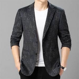 2023秋季简约休闲宽松中年男士潮流西服外套男ASD2362-P180图片