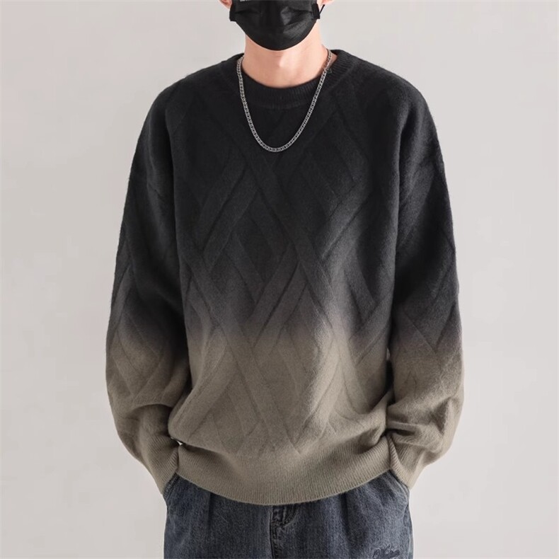 1506A/GM530/P68秋冬季扎染修身百搭男生针织衫毛衣,男装针织衫/毛衣,星座1506A