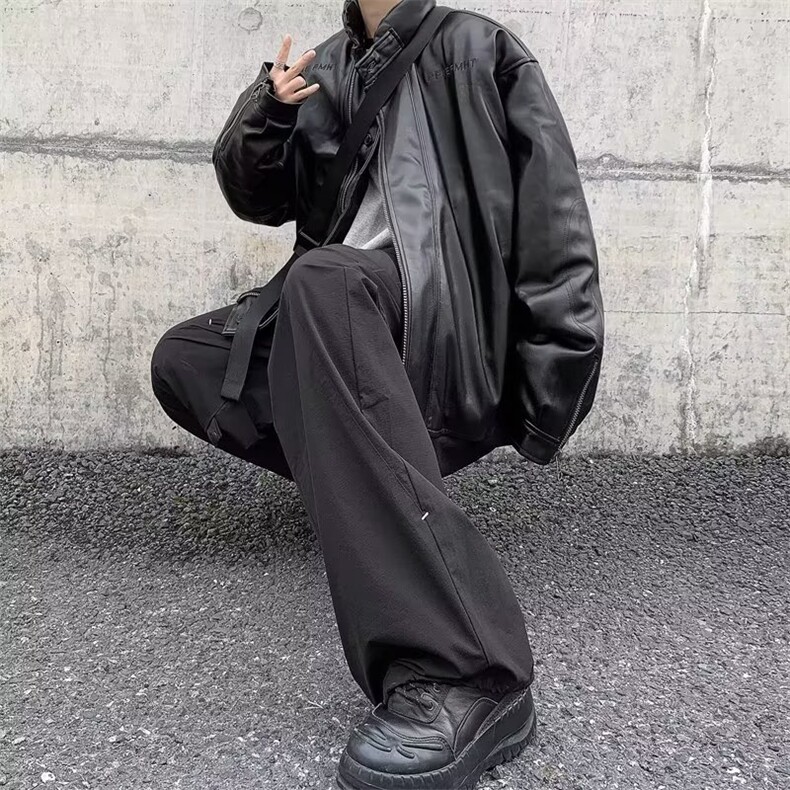 A956P95秋冬加厚外套皮衣皮夹克机车防分上衣青年男生外套,男装夹克,星座512-6