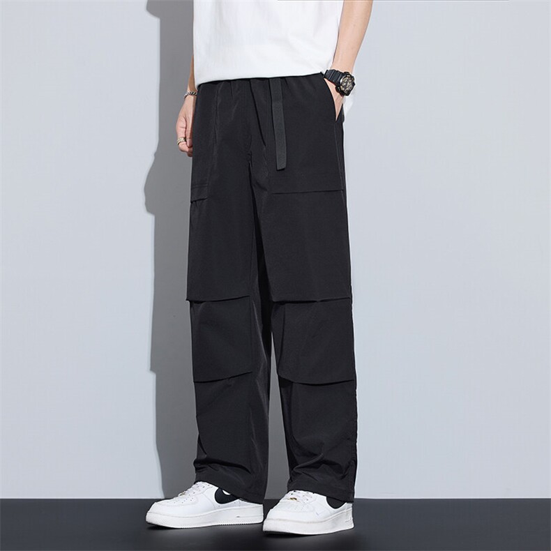 开春户外港风褶皱冰丝裤设计小众百搭防水大码休闲裤K5118P28，男装休闲裤，电商A128