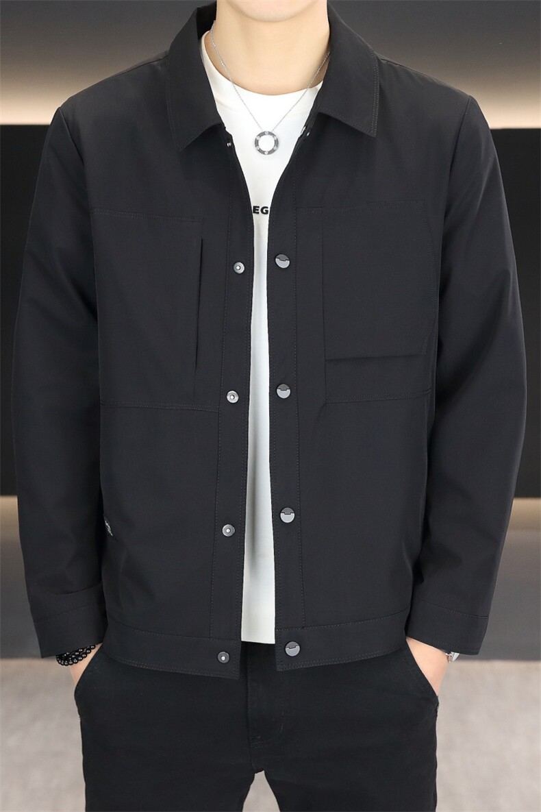 秋季夹克男高品质翻领外套型男商务休闲百搭青年外套男N9817-P120,男装夹克,星座310B-3