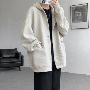 M-8XL春季高品质夹克卫衣加肥加大码连帽重磅开衫外套KS2102/P80图片