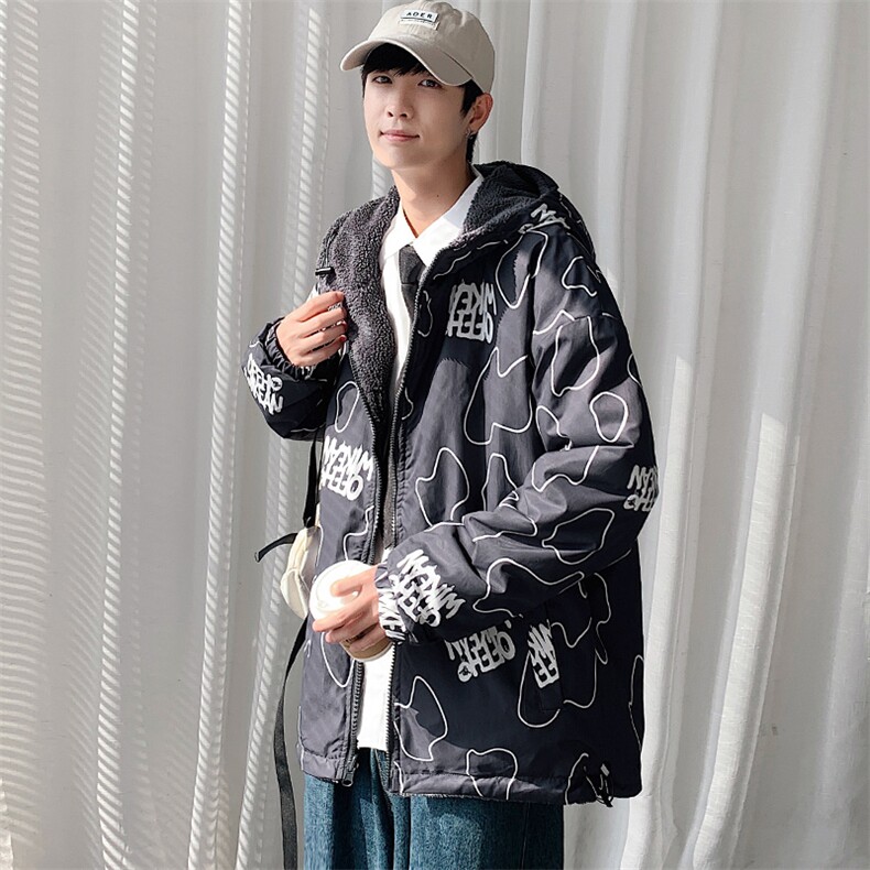 2023冬季青少年羊羔绒棉衣两面穿休闲外套男女8830-P115控价138,男装棉衣,电商A441-1