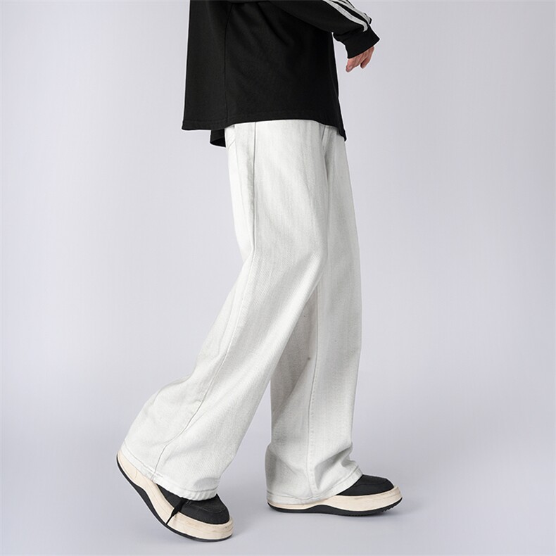 秋冬美式水洗垂感脏脏牛仔裤男女宽松dirtyfit阔腿长裤LY617/P58，男装牛仔裤，电商B381-2