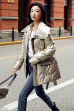 时尚潮流冬季新款女装羽绒服修身显瘦可翻可立领设计保暖轻盈外套，女装羽绒服，阿舍尔精品