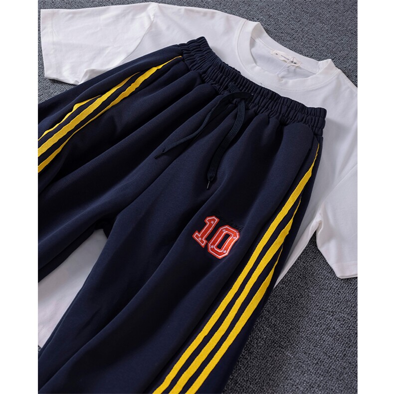 【高质量现货特P45】男女宽松休闲裤三条杠卫裤XZ-610A-W3007,男装休闲裤,星座610A