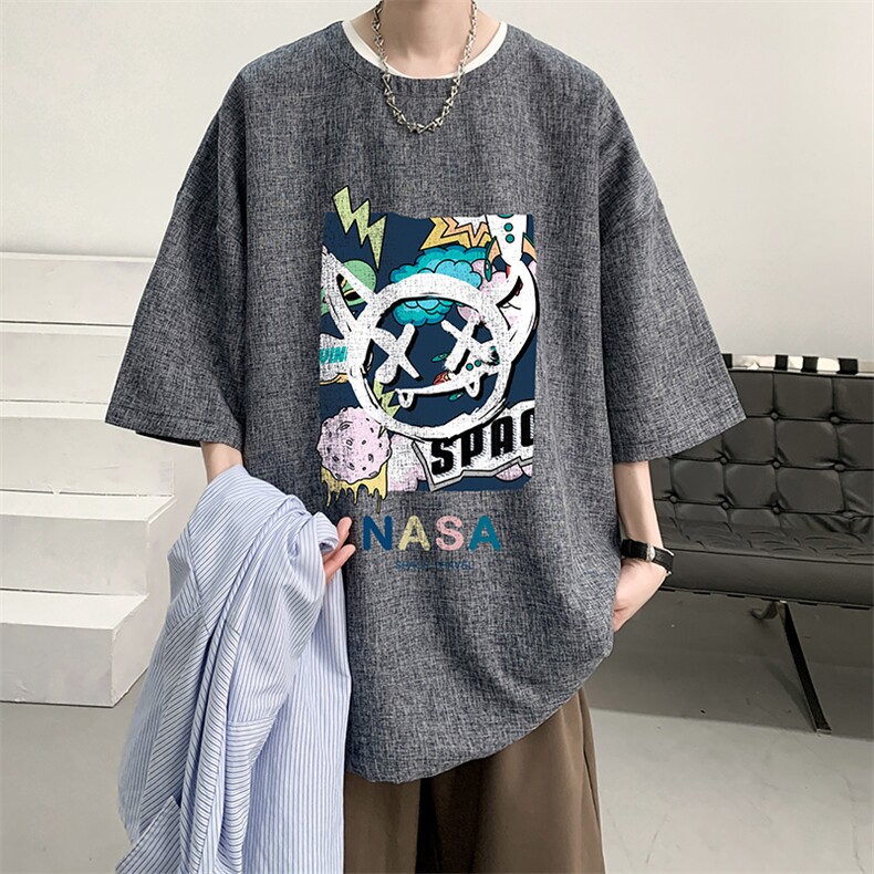 风复古亚麻短袖男棉麻t恤男半袖ZT71275-P35,男装T恤,电商A040