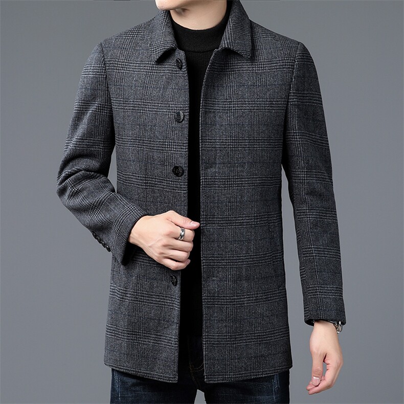 2023年新款男士毛呢上衣羽绒服P325,男装毛呢大衣,电商D223-1