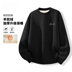 1506-1/WYY10031/P27冬季男士羊羔绒百搭宽松圆领潮流秋冬款卫衣图片