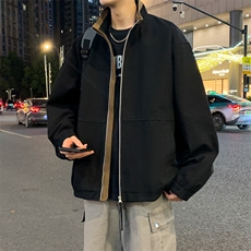 夜景纯棉水洗棉布立领夹克男士休闲外套上衣A406JK2568P85，男装夹克，星座309（原A406）