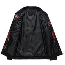 春秋新款男花色夹克衫潮男加肥加大码修身外套JK776P65，男装夹克，星座1203