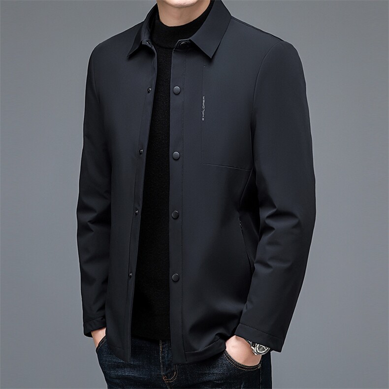 DZ201钱塘2020-3冬加厚款翻领休闲简约中年男士羽绒服P195,男装羽绒服,钱塘207-3