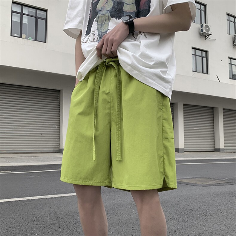港风纳米皱运动休闲裤美式高街五分裤宽松直通短裤DK200P34,男装休闲裤,星座1204-3