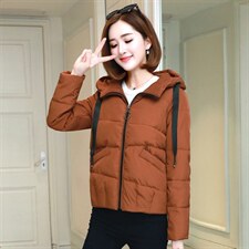2021新款冬装女韩版大码女装宽松中长款棉服外套面包服，女装棉衣/棉服，丽影随形