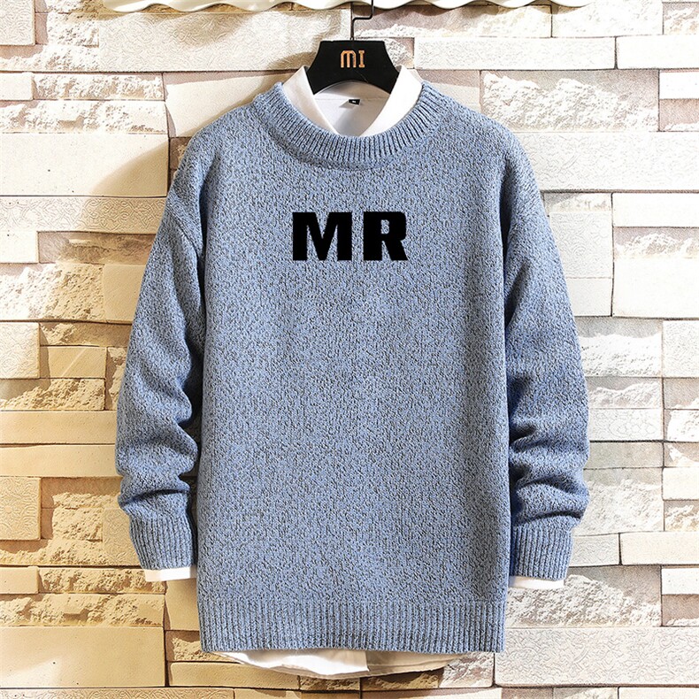 加厚加绒毛衣男大码毛线衣男针织衫M19253-P45加绒款-P65砖墙,男装针织衫/毛衣,电商A040A
