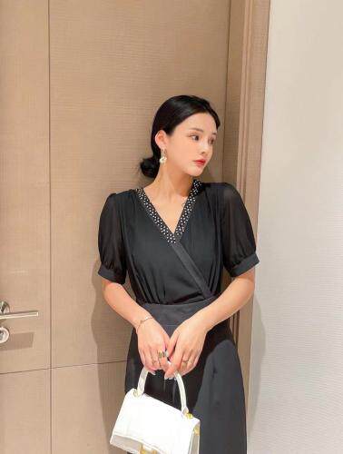 手工定钻连衣裙，女装连衣裙，AL·艾琳