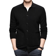 针织开衫男毛衣中年春季新款2022男士外套针织衫休闲上衣图片