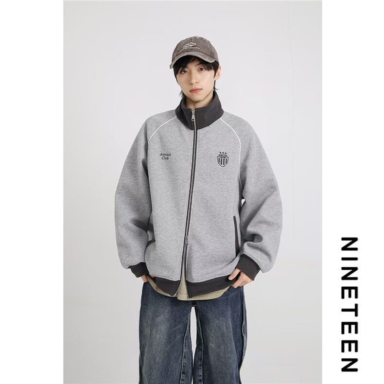 刺绣开衫卫衣男女秋季宽松2026年新品立领外套休闲夹克WY82P52,男装夹克,星座1013-5