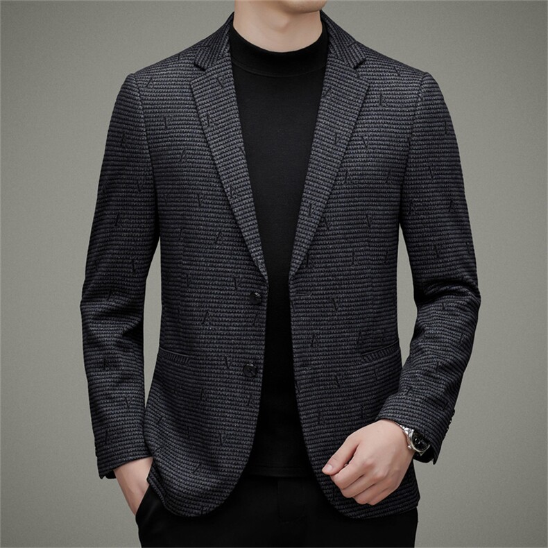 DJ6858钱塘2020-3秋冬季新款商务休闲简约合身中年男士西服P157,男装西服,钱塘207-3