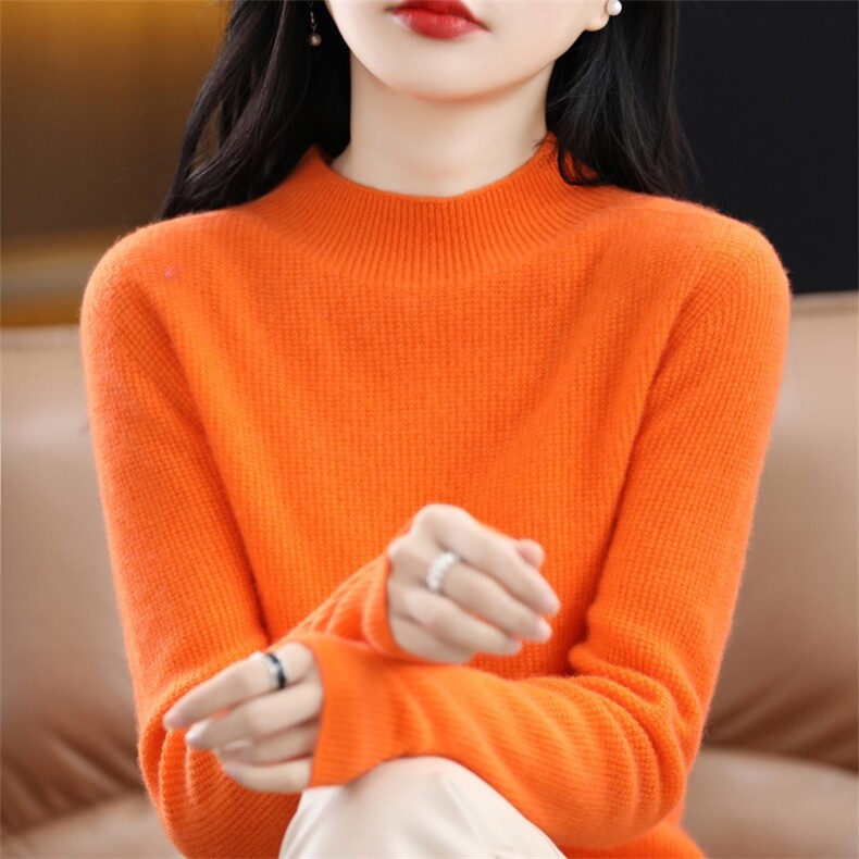 2025年秋季通勤单件长袖一线成衣菠萝针两面穿,女装羊毛衫,三莲羊绒