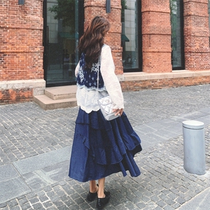 有货 民族风牛仔马甲三件套 AD808-P175K248图片