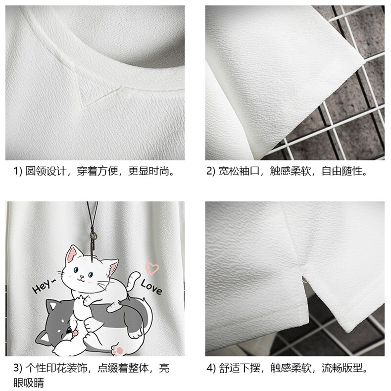 春夏季七分袖t恤男大码五分袖男短袖中袖网格挂拍Q11300-P30,男装T恤,电商A040A
