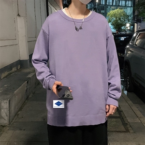 M67061-P45 加绒款-P65圆领毛衣男大码针织衫男毛线衣线衫图片