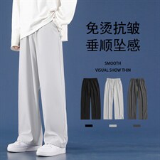 2023新款阔腿百搭宽松拖地长裤1228-特批：25,男装休闲裤,星座718-1